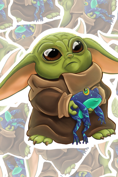 Grogu with Froggie Friend
